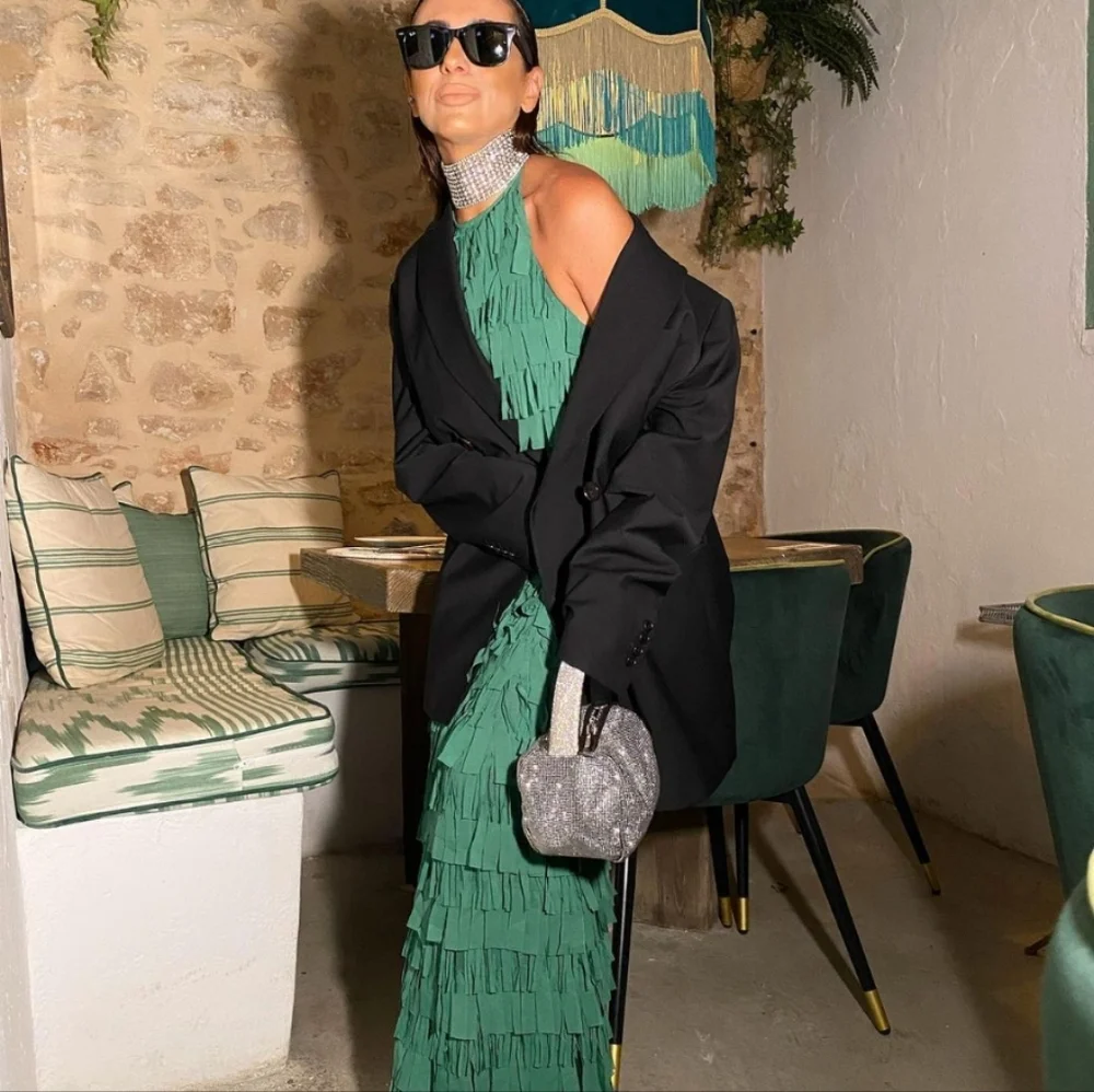 Zara Halter dress with fringe - Picture 5 of 11